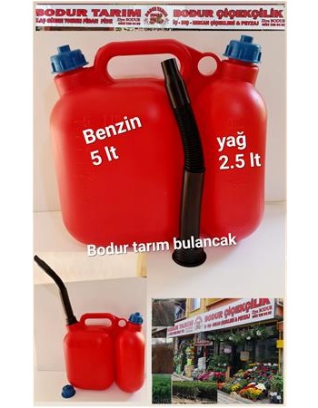 5 LT 2,5 LT Çift Gözlü Benzin Yağ Bidonu 5 Lt Ve 2,5 Lt Bidon