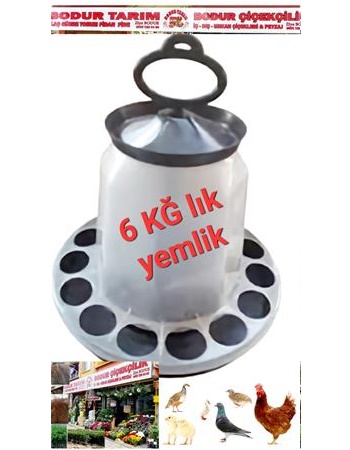 6 Kğ Lık Civciv,tavuk,kuş Yemliği Şeffaf 1. Kalite Plastik