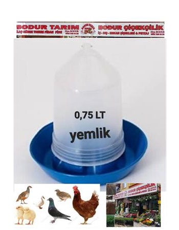 BODUR TARIM BULANCAK 075 ml Civciv ,kuş ,Tavuk Yemliği Şeffaf 1. Kalite Plastik